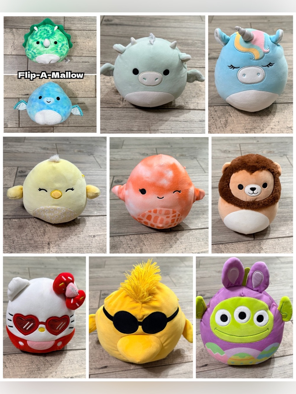 Bundle of (9) Squishmallows